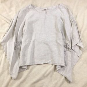 Aria 100% linen handmade poncho